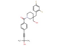4-(4-{[3-(2,4-difluorobenzyl)-3-(hydroxymethyl)-1-piperidinyl]carbonyl}phenyl)-2-methyl-3-butyn-2-ol