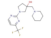 3-(piperidin-1-ylmethyl)-1-[4-(trifluoromethyl)pyrimidin-2-yl]pyrrolidin-3-ol