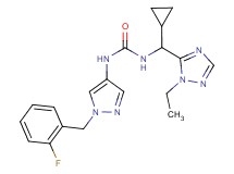 N-[cyclopropyl(1-ethyl-1H-1,2,4-triazol-5-yl)methyl]-N'-[1-(2-fluorobenzyl)-1H-pyrazol-4-yl]urea