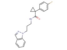 1-(4-fluorophenyl)-N-[3-(1H-indazol-1-yl)propyl]cyclopropanecarboxamide
