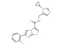 N-[(1-cyclopropyl-1H-imidazol-5-yl)methyl]-6-(2-fluorophenyl)imidazo[2,1-b][1,3]thiazole-3-carboxamide