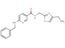 6-(benzylamino)-N-[(4-ethyl-1,3-thiazol-2-yl)methyl]nicotinamide