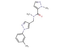 N,1-dimethyl-N-{[1-(3-methylphenyl)-1H-pyrazol-4-yl]methyl}-1H-pyrazole-5-carboxamide