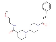 N-(2-methoxyethyl)-1'-[(2E)-3-phenylprop-2-enoyl]-1,4'-bipiperidine-3-carboxamide