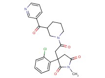 3-(2-chlorophenyl)-1-methyl-3-{2-oxo-2-[3-(3-pyridinylcarbonyl)-1-piperidinyl]ethyl}-2,5-pyrrolidinedione