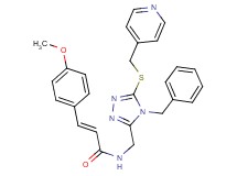 (2E)-N-({4-benzyl-5-[(4-pyridinylmethyl)thio]-4H-1,2,4-triazol-3-yl}methyl)-3-(4-methoxyphenyl)acrylamide