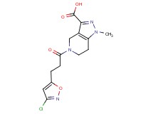 5-[3-(3-chloroisoxazol-5-yl)propanoyl]-1-methyl-4,5,6,7-tetrahydro-1H-pyrazolo[4,3-c]pyridine-3-carboxylic acid