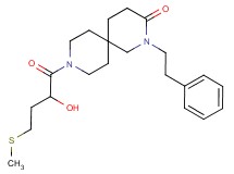 9-[2-hydroxy-4-(methylthio)butanoyl]-2-(2-phenylethyl)-2,9-diazaspiro[5.5]undecan-3-one