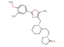 1-[2-(1-{[2-(4-methoxy-3-methylphenyl)-5-methyl-1,3-oxazol-4-yl]methyl}-2-piperidinyl)ethyl]-2-pyrrolidinone