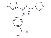 3-[5-(1H-pyrrol-3-yl)-3-(tetrahydrofuran-3-yl)-1H-1,2,4-triazol-1-yl]benzoic acid