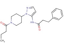 N-[1-(1-butyrylpiperidin-4-yl)-1H-pyrazol-5-yl]-3-phenylpropanamide