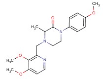4-[(3,4-dimethoxy-2-pyridinyl)methyl]-1-(4-methoxyphenyl)-3-methyl-2-piperazinone