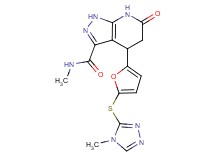 N-methyl-4-{5-[(4-methyl-4H-1,2,4-triazol-3-yl)thio]-2-furyl}-6-oxo-4,5,6,7-tetrahydro-1H-pyrazolo[3,4-b]pyridine-3-carboxamide