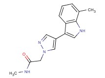 N-methyl-2-[4-(7-methyl-1H-indol-3-yl)-1H-pyrazol-1-yl]acetamide