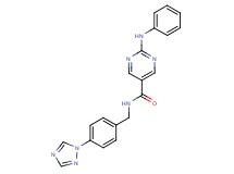 2-anilino-N-[4-(1H-1,2,4-triazol-1-yl)benzyl]-5-pyrimidinecarboxamide