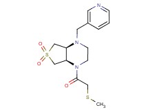 (4aS*,7aR*)-1-[(methylthio)acetyl]-4-(3-pyridinylmethyl)octahydrothieno[3,4-b]pyrazine 6,6-dioxide