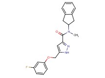 N-(2,3-dihydro-1H-inden-2-yl)-5-[(3-fluorophenoxy)methyl]-N-methyl-1H-pyrazole-3-carboxamide