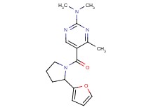 5-{[2-(2-furyl)-1-pyrrolidinyl]carbonyl}-N,N,4-trimethyl-2-pyrimidinamine