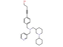 4-(4-{[[(1-cyclohexyl-3-piperidinyl)methyl](3-pyridinylmethyl)amino]methyl}phenyl)-3-butyn-1-ol