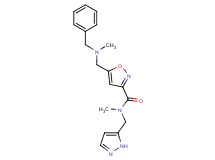 5-{[benzyl(methyl)amino]methyl}-N-methyl-N-(1H-pyrazol-5-ylmethyl)-3-isoxazolecarboxamide