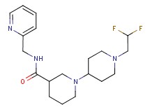 1'-(2,2-difluoroethyl)-N-(pyridin-2-ylmethyl)-1,4'-bipiperidine-3-carboxamide