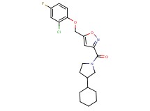 5-[(2-chloro-4-fluorophenoxy)methyl]-3-[(3-cyclohexyl-1-pyrrolidinyl)carbonyl]isoxazole
