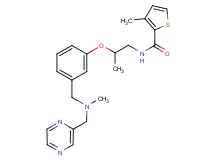 3-methyl-N-[2-(3-{[methyl(2-pyrazinylmethyl)amino]methyl}phenoxy)propyl]-2-thiophenecarboxamide