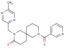 2-[(5-methylpyrazin-2-yl)methyl]-8-(pyridin-3-ylcarbonyl)-2,8-diazaspiro[5.5]undecan-3-one