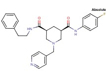 (3R,5S)-N-(4-fluorophenyl)-N'-(2-phenylethyl)-1-(4-pyridinylmethyl)-3,5-piperidinedicarboxamide
