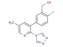 {2-fluoro-5-[5-methyl-2-(4H-1,2,4-triazol-4-yl)pyridin-3-yl]phenyl}methanol