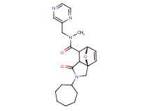 (3aR*,6S*)-2-cycloheptyl-N-methyl-1-oxo-N-(pyrazin-2-ylmethyl)-1,2,3,6,7,7a-hexahydro-3a,6-epoxyisoindole-7-carboxamide