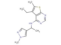 5-ethyl-6-methyl-N-[1-(1-methyl-1H-pyrazol-4-yl)ethyl]thieno[2,3-d]pyrimidin-4-amine