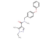 1-ethyl-N,5-dimethyl-N-(4-phenoxybenzyl)-1H-pyrazole-4-carboxamide