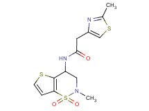 N-(2-methyl-1,1-dioxido-3,4-dihydro-2H-thieno[2,3-e][1,2]thiazin-4-yl)-2-(2-methyl-1,3-thiazol-4-yl)acetamide