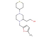 2-[1-[(5-methyl-2-furyl)methyl]-4-(tetrahydro-2H-thiopyran-4-yl)-2-piperazinyl]ethanol