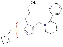 3-[1-({1-butyl-2-[(cyclobutylmethyl)sulfonyl]-1H-imidazol-5-yl}methyl)-2-piperidinyl]pyridine