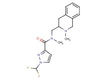 1-(difluoromethyl)-N-methyl-N-[(2-methyl-1,2,3,4-tetrahydro-3-isoquinolinyl)methyl]-1H-pyrazole-3-carboxamide