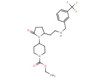 ethyl 4-[2-oxo-5-(2-{[3-(trifluoromethyl)benzyl]amino}ethyl)-1-pyrrolidinyl]-1-piperidinecarboxylate