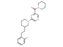2-{3-[2-(2-fluorophenyl)ethyl]-1-piperidinyl}-6-(1-piperidinylcarbonyl)pyrazine