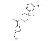 1-[5-(hydroxymethyl)-2-furoyl]-4-[3-(trifluoromethyl)phenyl]-4-piperidinol