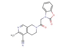 3-methyl-7-[(2-oxo-1,3-benzoxazol-3(2H)-yl)acetyl]-5,6,7,8-tetrahydro-2,7-naphthyridine-4-carbonitrile