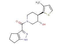 (3S*,4R*)-4-(3-methyl-2-thienyl)-1-(1,4,5,6-tetrahydrocyclopenta[c]pyrazol-3-ylcarbonyl)piperidin-3-ol