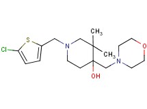 1-[(5-chloro-2-thienyl)methyl]-3,3-dimethyl-4-(morpholin-4-ylmethyl)piperidin-4-ol