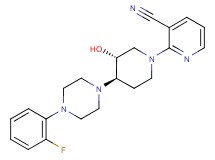 2-{(3R*,4R*)-4-[4-(2-fluorophenyl)-1-piperazinyl]-3-hydroxy-1-piperidinyl}nicotinonitrile