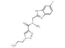 1-(2-aminoethyl)-N-[(6-fluoro-1H-benzimidazol-2-yl)methyl]-N-methyl-1H-1,2,3-triazole-4-carboxamide