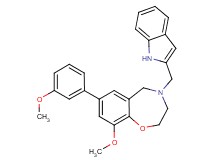 4-(1H-indol-2-ylmethyl)-9-methoxy-7-(3-methoxyphenyl)-2,3,4,5-tetrahydro-1,4-benzoxazepine