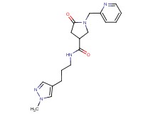 N-[3-(1-methyl-1H-pyrazol-4-yl)propyl]-5-oxo-1-(2-pyridinylmethyl)-3-pyrrolidinecarboxamide