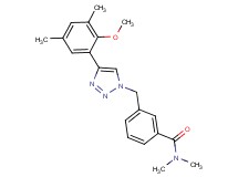 3-{[4-(2-methoxy-3,5-dimethylphenyl)-1H-1,2,3-triazol-1-yl]methyl}-N,N-dimethylbenzamide