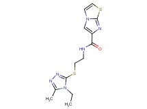 N-{2-[(4-ethyl-5-methyl-4H-1,2,4-triazol-3-yl)thio]ethyl}imidazo[2,1-b][1,3]thiazole-6-carboxamide