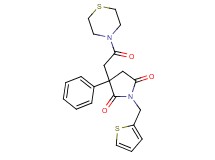 3-[2-oxo-2-(4-thiomorpholinyl)ethyl]-3-phenyl-1-(2-thienylmethyl)-2,5-pyrrolidinedione